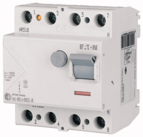 Eaton Xpol Home áram-védőkapcsoló (Fi-relé) 4P 40A 400V 30mA A tip.