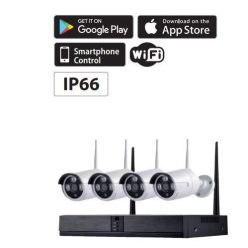 Kameraszett, 4 csatornás rögzítő+4db kamera