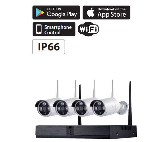 Kameraszett, 4 csatornás rögzítő+4db kamera