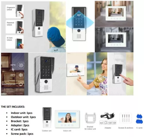 Kaputelefon videó smart 4 vezetékes Tuya app