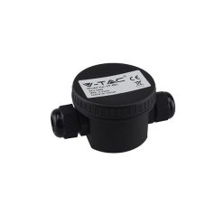 Led reflektorhoz vízmentes kötődoboz fedeles fekete IP66