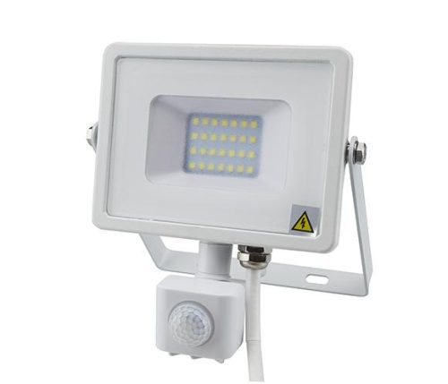 Mozgásérzékelős PRO LED reflektor hideg fehér 20W/100° IP65