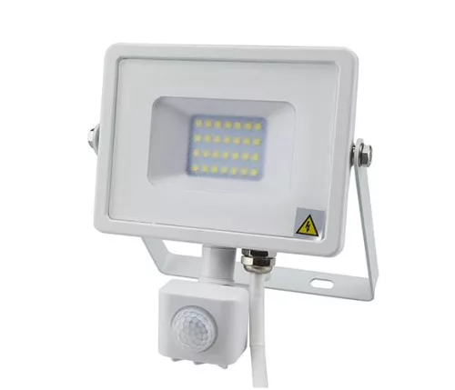 Mozgásérzékelős PRO LED reflektor hideg fehér 20W/100° IP65