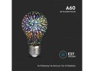 E27 LED izzó Designer 3D csillám effekt filament (3W/300°) Körte - meleg fehér