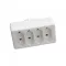 Hálózati elosztó 4 EURO csatlakozóval, fehér