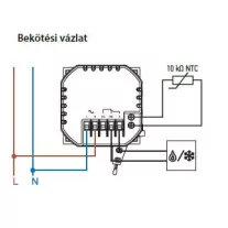   Finder 1T.T1 digitális szobatermosztát szerelvénydobozba süllyeszthető
