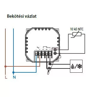 Finder 1T.T1 digitális szobatermosztát szerelvénydobozba süllyeszthető