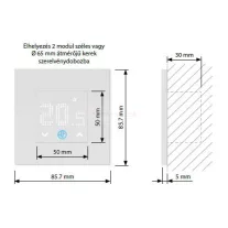   Finder 1T.T1 digitális szobatermosztát szerelvénydobozba süllyeszthető