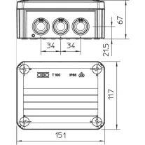 Kötődoboz 150x116x67 IP66
