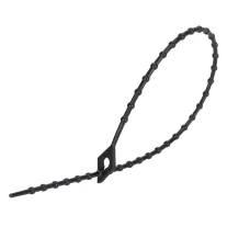 Gyöngyös nyitható kábelkötegelő 200×1,8mm, fekete