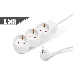 Hálózati elosztó 3h 1,5m 3x1mm2 vezeték
