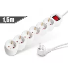 6-os elosztó kapcsolóval 1,5m