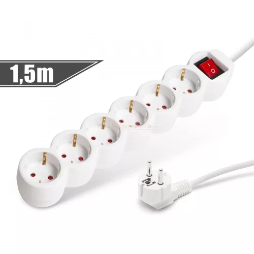 6-os elosztó kapcsolóval 1,5m