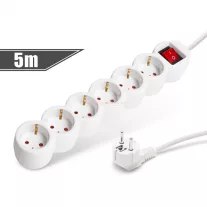 6-os elosztó kapcsolóval 5m