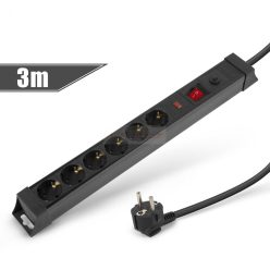 6-os elosztó túlfeszültség és túláram védelemmel