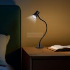 Flexibilis asztali lámpa - csipeszes - USB - állítható fényerő és színhőmérséklet - LED - fém