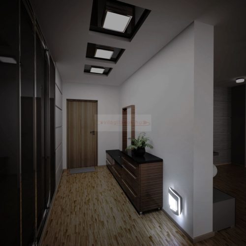 Irányfény - mozgásérzékelővel, fényszenzorral - 4 x AA - szálcsiszolt ezüst