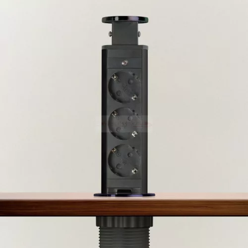 Irodai asztalba rejtett elosztó 3db dugalj