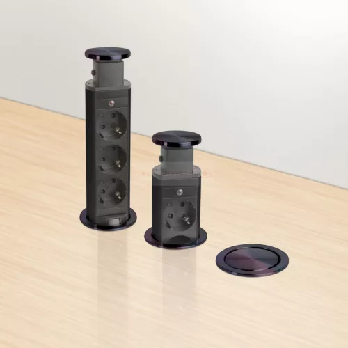 Irodai asztalba rejtett elosztó 3db dugalj