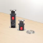 Irodai asztalba rejtett elosztó 3db dugalj kerek szálcsiszolt