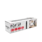 Irodai asztalba rejtett elosztó 3db dugalj + 2db USB kerek szálcsiszolt