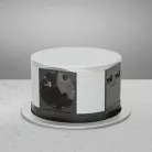 Irodai asztalba rejtett elosztó 3db dugalj 2db USB