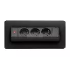 Rejtett elosztó - 3-as - Felnyíló kivitel - fekete