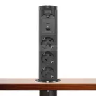 Motoros rejtett elosztó - "Touchcontrol" - 3-as + USB + Type-C - fekete