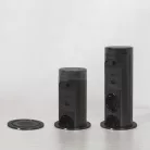 Motoros rejtett elosztó - "Touchcontrol" - 3-as + USB + Type-C - fekete