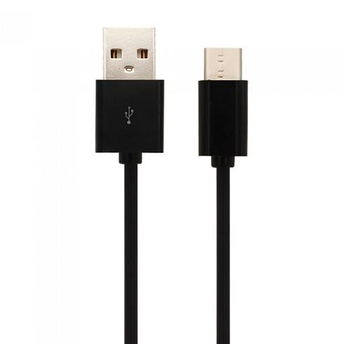 Standard USB - USB-C adatkábel, töltőkábel (1.5 méter) fekete - USB 2.0