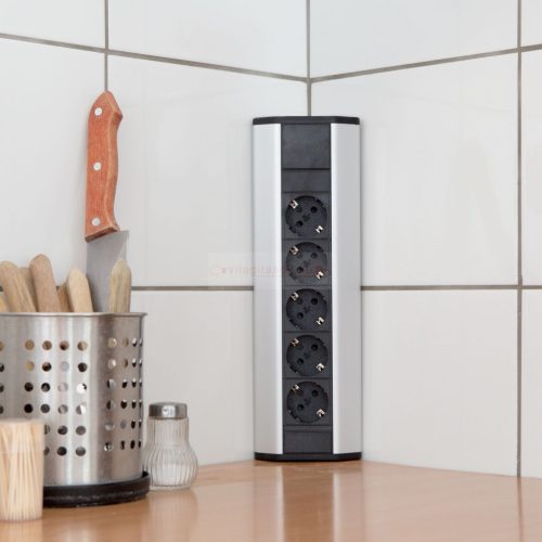 Sarokelosztó 5db gyermekvédelemmel ellátott dugaljjal