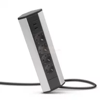   Sarokelosztó 4db gyermekvédelemmel ellátott dugaljjal + 2db USB