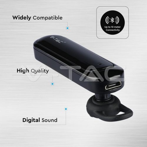 Bluetooth headset mobiltelefonhoz Lungo (170 mAh akkuval) fekete