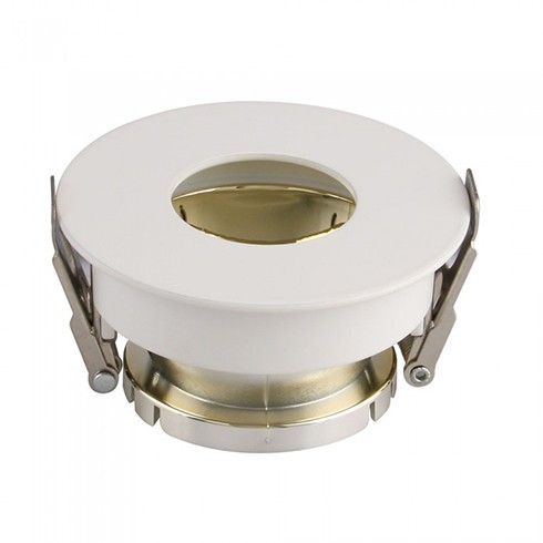 Billenthető kör alakú spot lámpatest, fehér - gold