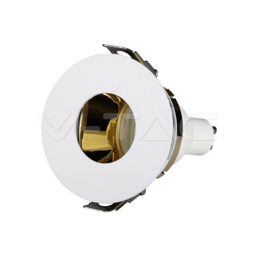 Billenthető kör alakú spot lámpatest, fehér - gold