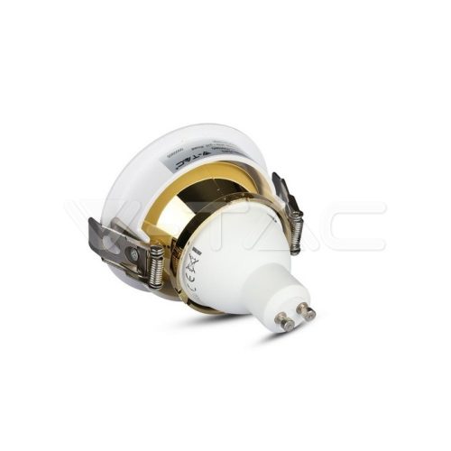 Billenthető kör alakú spot lámpatest, fehér - gold