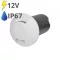LED talajlámpa 2 nyílással (1W/10lm) meleg fehér IP67, fehér - 12V!