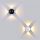 Gömb oldalfali LED lámpatest, 4W, fekete, természetes fehér