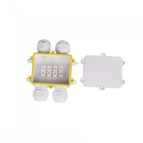 Led reflektorhoz kötődoboz 4-es elosztású IP68 Fehér