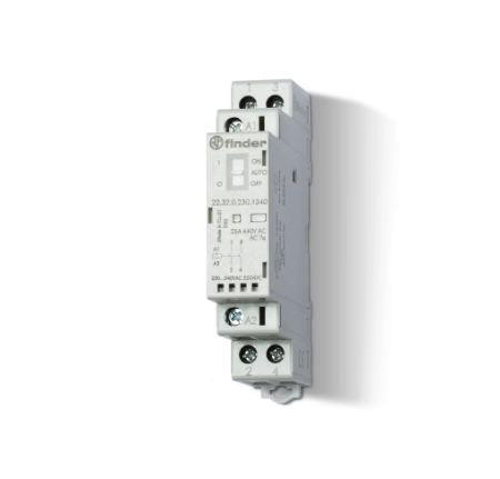 Moduláris mágneskapcsoló 25A 1 nyitó + 1 záróérintkező 230VAC 22.32 Finder