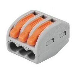 Vezetékösszekötő Wago 3-as karos nyitható