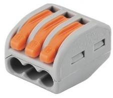 Vezetékösszekötő Wago 3-as karos nyitható