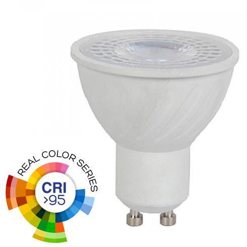 LED lámpa GU10 (6W/38°) hideg fehér (CRI95 - RealColor)