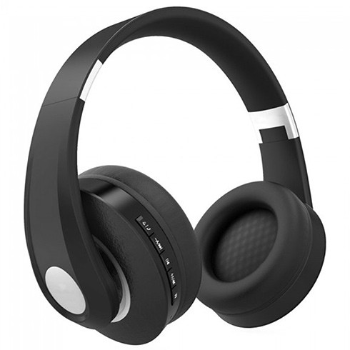 Bluetooth fejhallgató (500 mAh akkuval) fekete