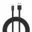 Ruby USB - Micro USB pamut-szövetkábel (1 méter) fekete - USB 2.0
