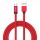 Ruby USB - USB-C pamut-szövetkábel (1 méter) piros - USB 2.0