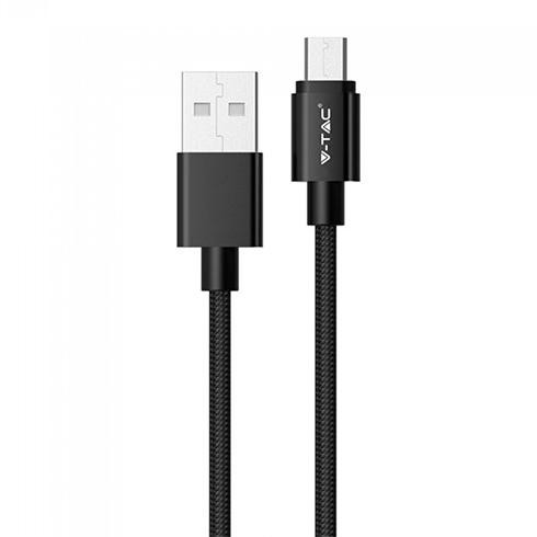 Platinum USB - Micro USB nejlon-szövetkábel (1 méter) fekete - USB 2.0
