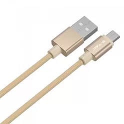   Platinum USB - Micro USB nejlon-szövetkábel (1 méter) arany - USB 2.0