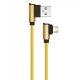 Diamond L alakú USB - Micro USB nejlon-szövetkábel (1 méter) arany - USB 2.0