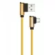 Diamond L alakú USB - Micro USB nejlon-szövetkábel (1 méter) arany - USB 2.0